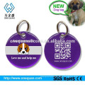 Epoxy coated stainless steel QR code pet id tags wholesale